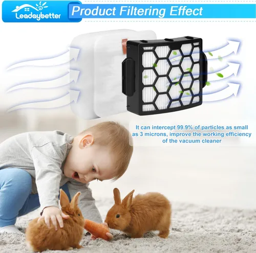 Vista 6 de Leadaybetter UV900 Filtros de Reemplazo para Aspiradora Shark Performance Lift-Away UV850 UV950 DuoClean Vertical, Comparar con la Parte # XHF320 &