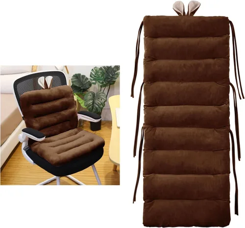 Vista 9 de ELFJOY Cojín para silla de escritorio para silla de dormitorio con respaldo Rosa Hot