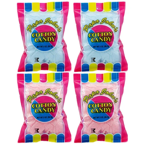 Vista 10 de Suministros de sabores de fiesta de algodón azul y rosa dulces de cumpleaños para niños, Kosher, bolsa de 2 onzas (paquete de 2)