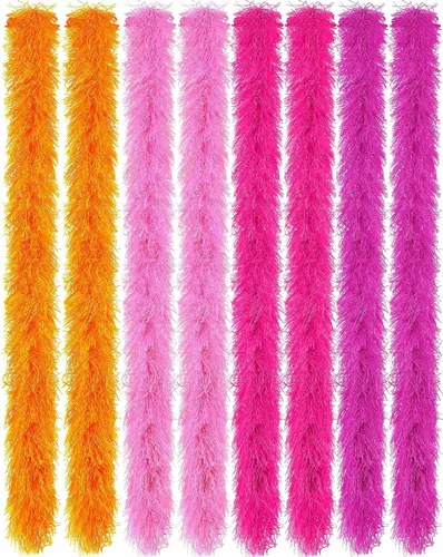 Vista 33 de Jexine Boas de plumas artificiales en masa, boas esponjosas para decoración de disfraces de boda, vestidos, suministros para fiestas de té