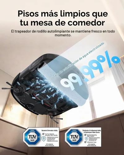 Vista 2 de eufy Omni S2 Robot Aspirador y Trapeador Combo, 30,000 Pa, 99,99% de Negro