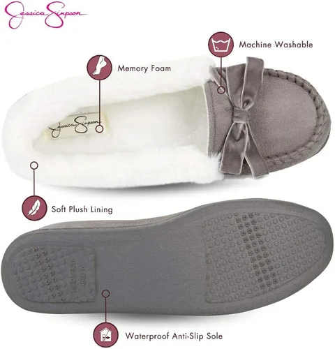 Vista 3 de Jessica Simpson - Mocasines de microgamuza para mujer, interior o exterior