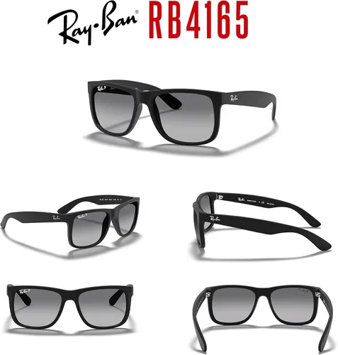 Vista 7 de Ray-Ban Justin RB4165F Square Asian Fit Low Bridge Sunglasses for Men +BUNDLE with ACCESSORY EYEWEAR KIT