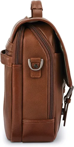 Vista 3 de Samsonite Flapover de cuero clásico, Solapa clásica de cuero