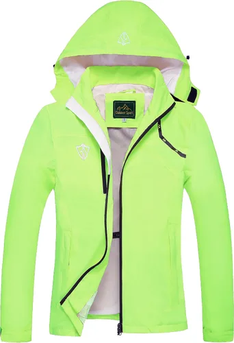 Vista 15 de GIISAM Chaqueta impermeable con capucha para mujer, chaqueta de lluvia ligera y plegable con cremallera completa, chaqueta cortavientos con capucha