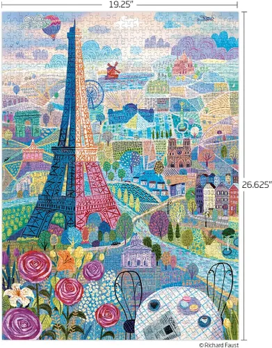 Vista 9 de WerkShoppe Paris - Rompecabezas de 1000 piezas, Torre Eiffle