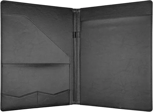 Vista 2 de Carpeta profesional para cartera, piel sintética, color negro