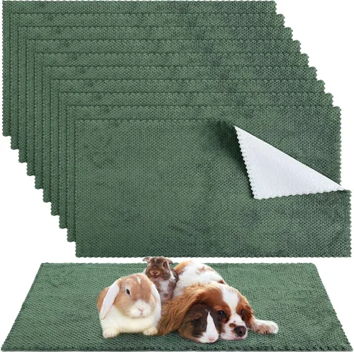 Vista 14 de VitalCozy 10 piezas de forro lavable para jaula de conejillo de indias, ropa de cama para ratas, control absorbente, almohadillas impermeables