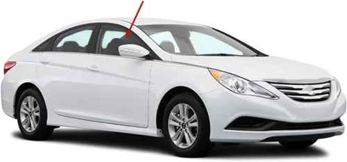 Vista 3 de Vidrio para puerta delantera derecha del pasajero compatible con modelos Hyundai Sonata 2011-2014/Sonata Hybrid 2011-2015