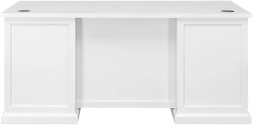 Vista 6 de Escritorio ejecutivo moderno de madera para oficina, totalmente montado, color blanco