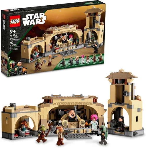 Vista 7 de LEGO Star Wars - Habitación del trono de Boba Fett 75326, kit de construcción para niños de 9 años en adelante, con un modelo de palacio construible