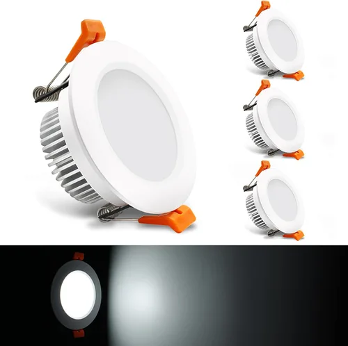 Vista 9 de Iluminación empotrable LED regulable de 2.5 pulgadas, lámpara descendente de 5 W, blanco cálido de 3000 K, CRI 80 con controlador LED, como lámpara