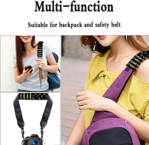 Vista 6 de LedBack Fundas para cinturón de seguridad de coche con diseño de bandera americana y camuflaje, paquete de 2, almohadilla universal para cinturón