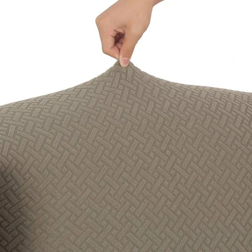 Vista 6 de ele ELEOPTION Funda elástica para sofá de 2 piezas, funda elástica para silla con respaldo de ala, funda protectora de muebles para sillas de Camel