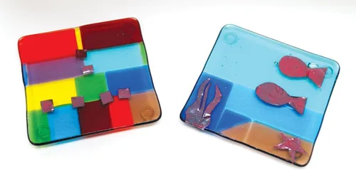 Vista 3 de Bullseye Rainbow - Paquete de vidrio transparente - 90 Coe
