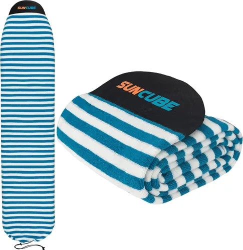 Vista 9 de SUN CUBE Funda para calcetín para tabla de surf, bolsa protectora para tabla de surf, ligera, elástica, para longboard, híbrido, tabla corta