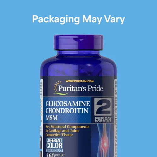 Vista 2 de Puritan's Pride Glucosamina, condroitina y MSM Joint Soother-2 por día Formula, tableta Suplemento dietético para la salud de las articulaciones