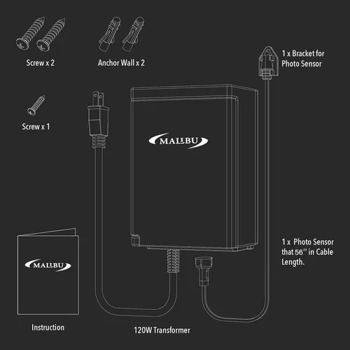 Vista 8 de Malibu 8100-9120-01 fuente de alimentación de 120 W para luminarias de bajo voltaje de exterior