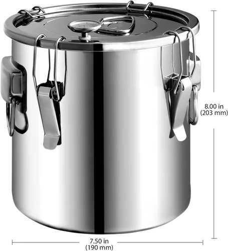 Vista 2 de Destilador de acero inoxidable, capacidad de 6 L (1.6 galones), kit completo con termómetro – para agua y vapor/destilación de aceites esenciales
