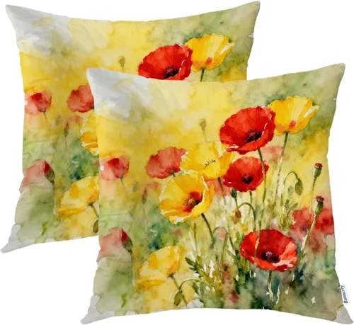 Vista 28 de Batmerry Fundas de almohada decorativas con estampado digital de hojas verdes y gatos negros con estampado digital para sofá, cama, cremallera