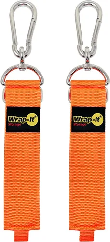 Vista 20 de Correa de almacenamiento Wrap-It con gancho y enganche - Paquete surtido de 3 piezas en negro - Soporte resistente para cables de extensión