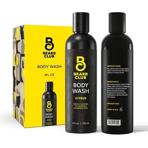 Vista 14 de The Beard Club Gel de ducha resistente para hombre con limpieza exfoliante, espuma rica y aroma característico, gel de baño para hombre