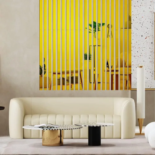 Vista 4 de Azulejos de espejo, azulejos de espejo de 2 x 20 pulgadas, calcomanías autoadhesivas para espejo de pared, calcomanías de espejo de pared de rayas