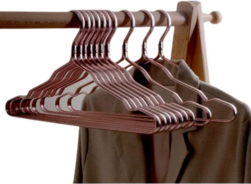 Vista 2 de Perchas de ropa de aleación de aluminio 10 piezas no deformado perchero