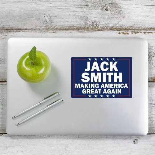 Vista 5 de Paquete de 10 calcomanías de vinilo con texto en inglés «Let's Go Jacks Smith», calcomanías de vinilo para laptop, parachoques de coche, ventana
