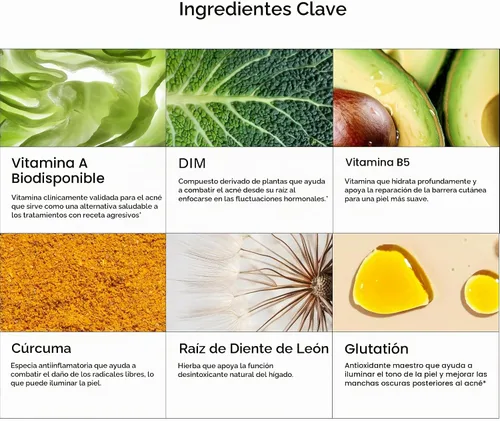 Vista 7 de CLEARSTEM - MINDBODYSKIN Suplemento hormonal para el acné (sin 5-HTP) - Suplemento DIM natural - Vitaminas para el cuidado de la piel - Equilibrio