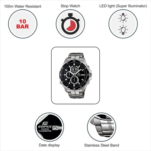 Vista 5 de Casio Hombre Edifice EFR-547D-1A Reloj cronógrafo