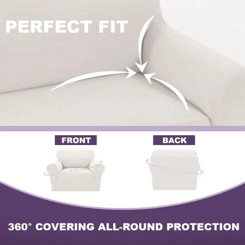 Vista 4 de MeilleMaison Funda elástica para sillón 2024, 1 pieza, lavable, protector de muebles para mascotas, funda de sofá antideslizante con parte inferior