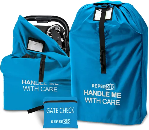 Vista 8 de Reperkid - Bolsa para cochecito para avión, costuras reforzadas, funda resistente a desgarros