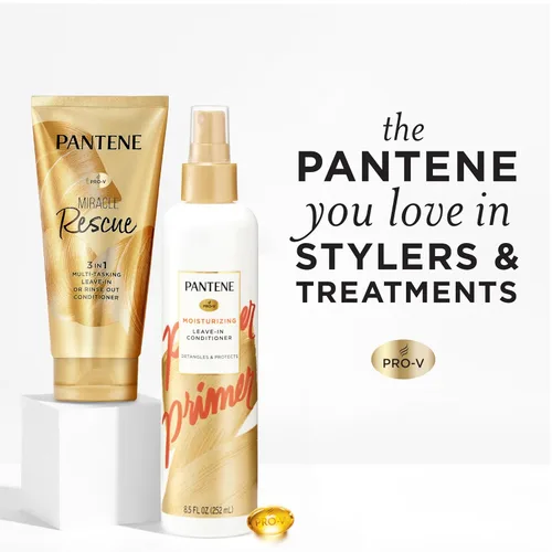 Vista 8 de Pantene Miracle Rescue - Acondicionador sin enjuague 3 en 1, acondicionador con enjuague, protector térmico para cabello, desenredante