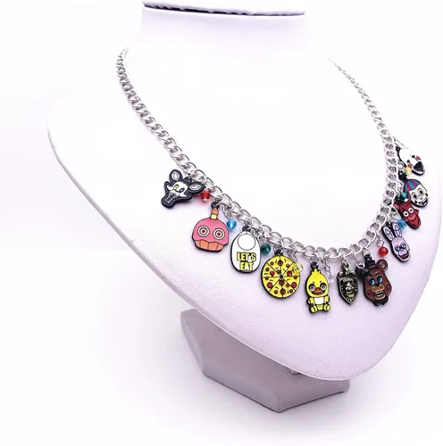 Vista 5 de DreamWater Collar de terror Five Night Freddy, regalos para niña y mujer, Zinc, 0