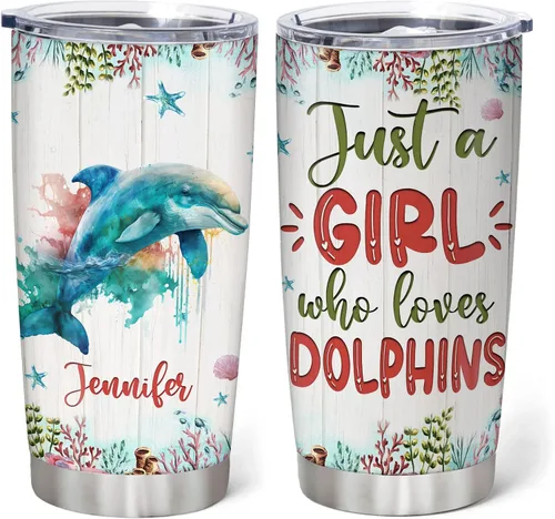 Vista 12 de Hyturtle Regalos personalizados para los amantes de los ajolotes – Just A Girl Who Loves Axolotls - Vaso de acero inoxidable con nombre