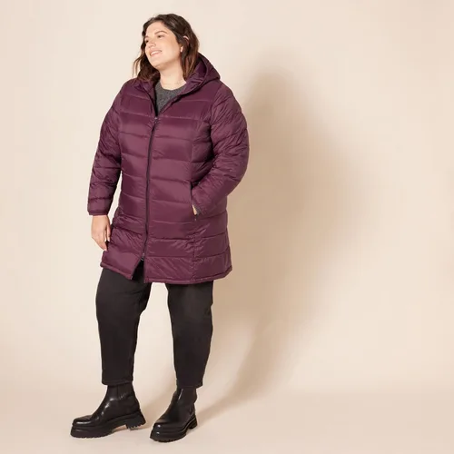 Vista 62 de Amazon Essentials - Abrigo acolchado, ligero y resistente al agua con capucha para mujer, disponible en talla extragrande