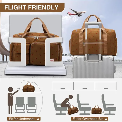Vista 409 de Pequeña bolsa de gimnasio para mujer, bolsa de viaje con compartimento para zapatos