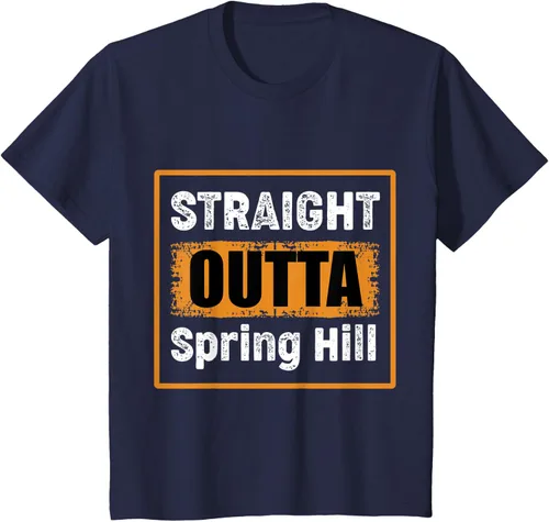 Vista 27 de Straight Outta Spring Hill Tennessee USA - Camiseta de humor vintage, Negro