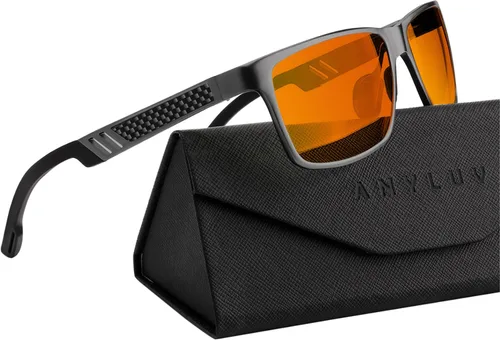 Vista 31 de ANYLUV Blue Light Blocking Glasses Men Computer Gaming Glasses Lightweight Al-Mg Metal Anti Eyestrain Eye Protection