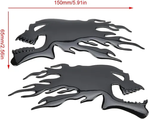 Vista 3 de Adhesivo para tanque de combustible, 2 unidades, plástico flexible, elegante, impermeable, para tanque de gasolina, 3D, universal, decoración