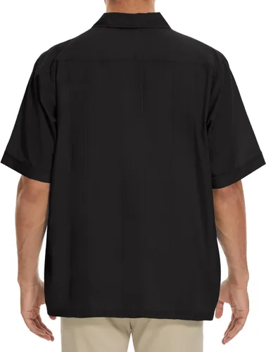 Vista 2 de MAXJON Camisas de guayabera para hombre, camisas cubanas de manga corta
