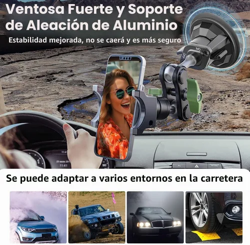 Vista 5 de HEMMOTOP Soporte para teléfono de automóvil, soporte de ventosa
