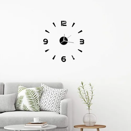 Vista 3 de HERCHR Reloj 3D, reloj de pared de bricolaje, reloj de pared grande y moderno, sin marco, calcomanías de pared, decoración de reloj, kit de reloj