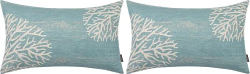 Vista 9 de TRENDIN PL1104TR - Funda de almohada para sofá de 12 x 20 pulgadas, decoración marina marina, rectangular, de poliéster, decoración rústica