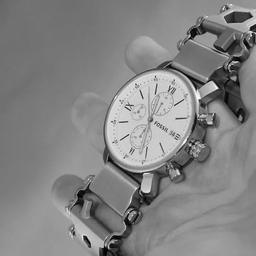 Vista 8 de Adaptador de reloj Samsung de acero inoxidable compatible con la pulsera Leatherman..