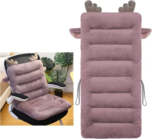 Vista 12 de ELFJOY Cojín para silla de escritorio para silla de dormitorio con respaldo Rosa Hot