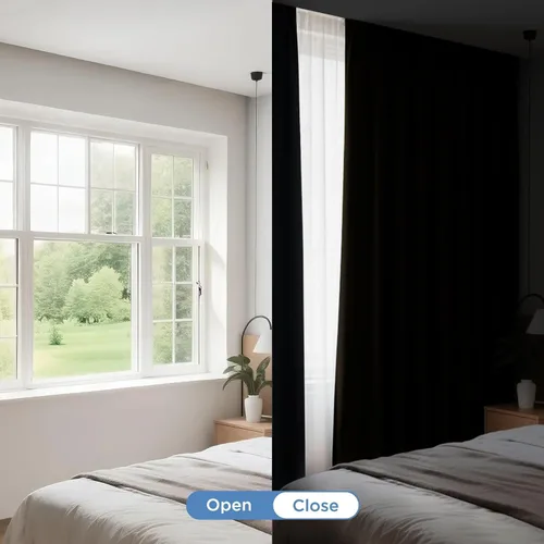 Vista 9 de CUCRAF Cortinas opacas de 45 pulgadas de largo, juego de 2 paneles para dormitorio, bolsillo para cortinero, cortinas de oscurecimiento