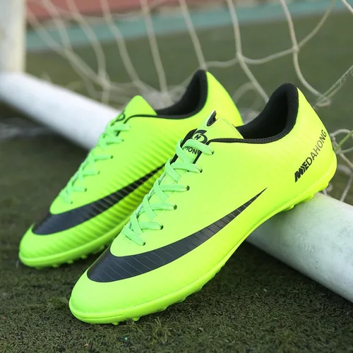 Vista 8 de UYO Zapatos de fútbol para hombre, tacos de fútbol, botas altas con cordones, botas de rugby AGFG