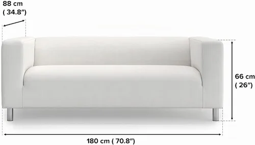 Vista 2 de TLYESD Funda de sofá Klippan de repuesto para funda de sofá IKEA Klippan, funda de sofá Klippan, solo funda (Gris Oscuro)